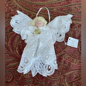 Vintage White Lace Angel Ornament